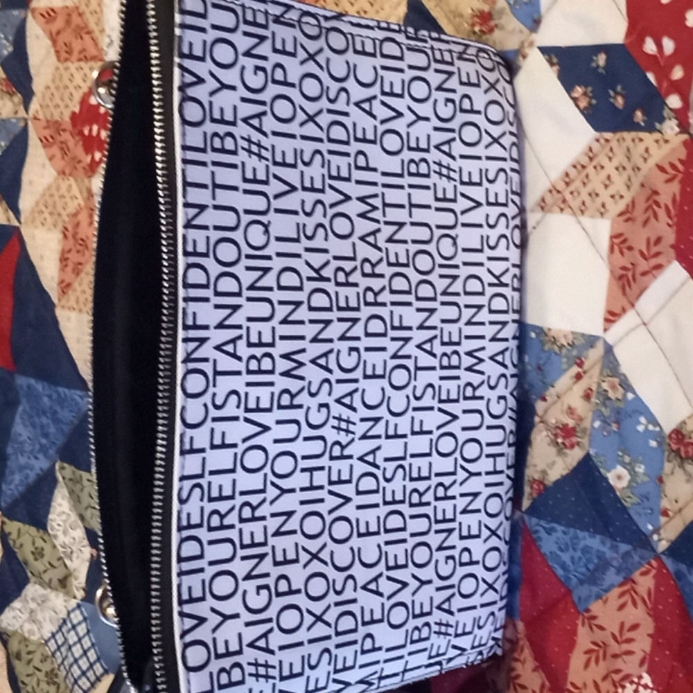 Black and white cross body bag
